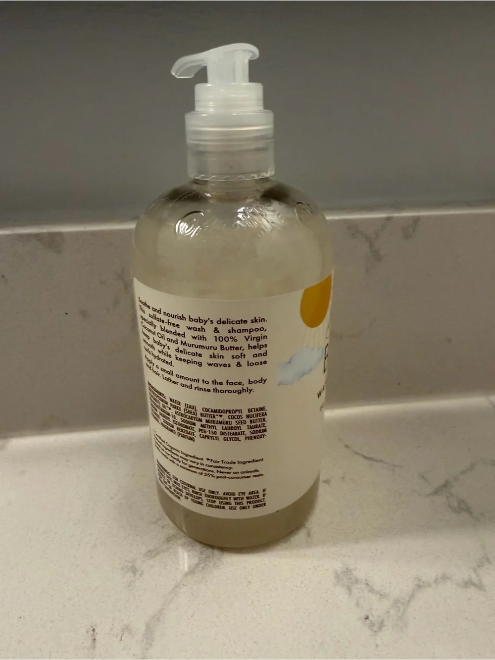 Shea Moisture Baby Wash & Shampoo Coconut Oil 13 oz